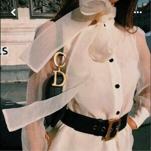 Zara Sheer Organza Blouse Size XS - NWOT